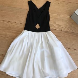 Black and white dress with cut outs